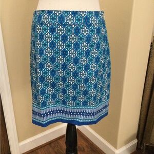 Talbots A-Line skirt Geometric print